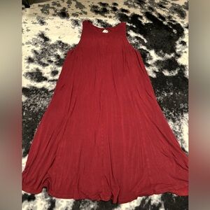 Abercrombie & Fitch Flowy Maroon Dress